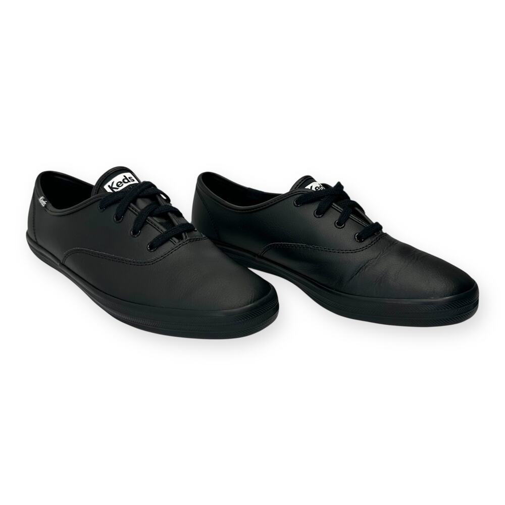 Keds Women's Champion Originals Leather Lace-Up Sneaker Size 9.5 Black - Picture 11 of 11